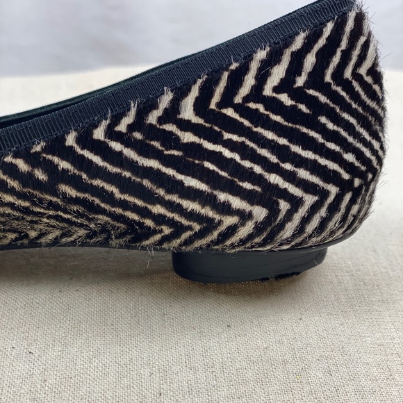 Cole Haan Calf Hair Zebra Print Ballet Flats 10B - Picture 9 of 16